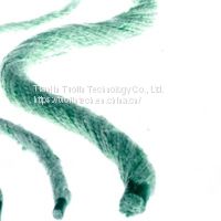 Biosoluble fiber roving twisted rope