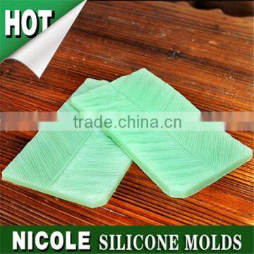 Nicole factory Q0035 rectangle silicone molds for leaf shape sugar crafts