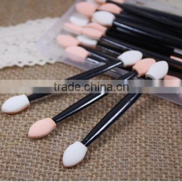 Double end eyebrow brush sponge with plastic handle