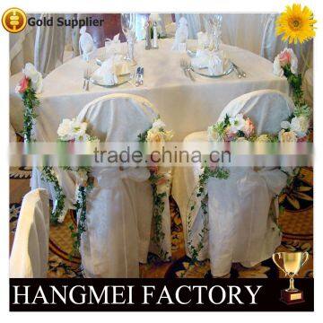 Modern white polyester chair cover for wedding