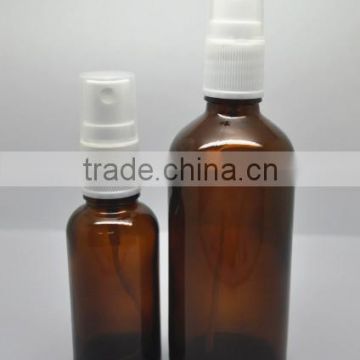 5ml 10ml 15ml 20ml 30ml 50ml 100ml amber glass bottle plastic mist sprayer