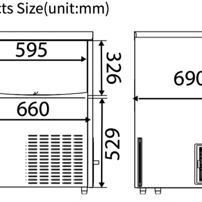 Ice Machine- Cube, Bin Capacity: 130kgs, Commercial photo-2