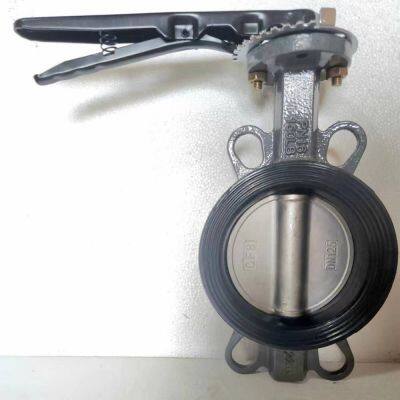 Tyco Butterfly Valve, Advantageously Supplied Rubber-lined Carbon Steel Manual Valve D71x3 - 16c, Pinless 304/2507