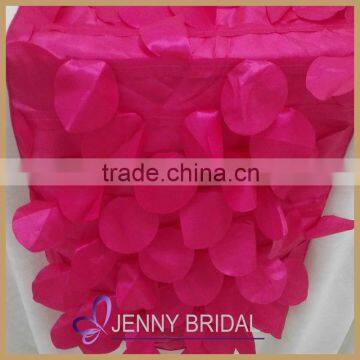 TR005D Beautiful Wedding Rose Red Petal Fancy Table Runners photo-3