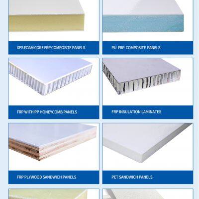 Anti-Scratch FRP PET Composite Board Retail Kiosk Countertop Panel Durable High Gloss Commercial Service Area FRP Sandwich Panel photo-4