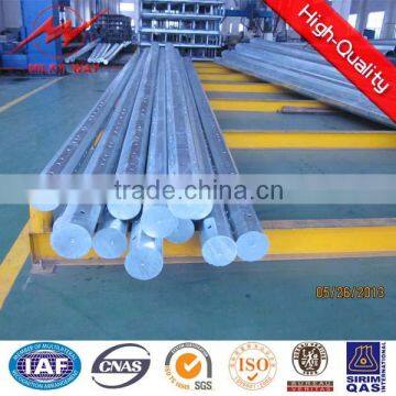 ISO 12m 12KN outdoor steel tubular pole for Africa