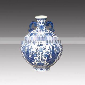 Home Decorative Ceramic Vase With Blue and White Color photo-4