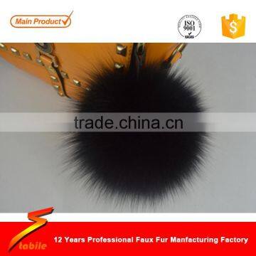 STABILE Customized Fur Hat Patterns Raccoon Pompom Blue Fur Ball photo-5