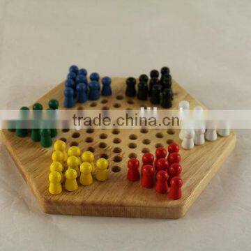 High quality wooden chess board game traditional chinese checker game toy