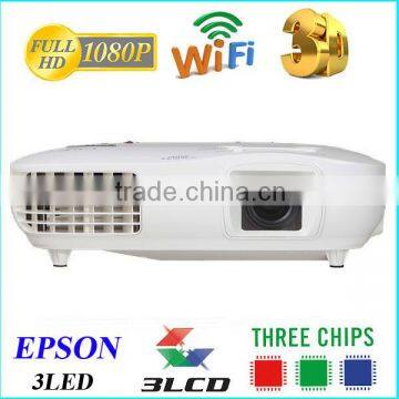 brightest 3 lcd projector with 1080 p full hd and spit screen projection 5000 ansi/100.000:1 CR projector looking like ep