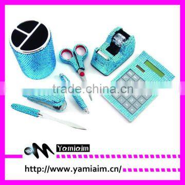 Elegant Rhinestone Office Stationery Set