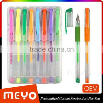 Business gift custom logo clipped gel ink pen with packing box