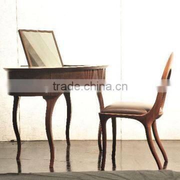 Modern Design Wood Dressing Table and Chair
