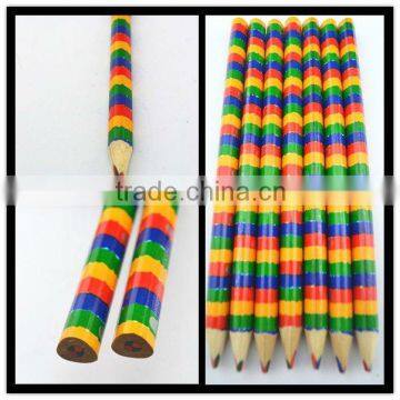 Triangular Jumbo Multi Pencil Color Rainbow Lead 4 in 1 Pencil, 5mm lead