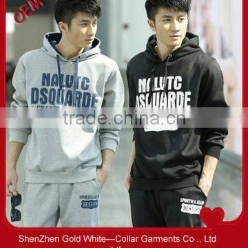 cuetom wholesale man hoody suit