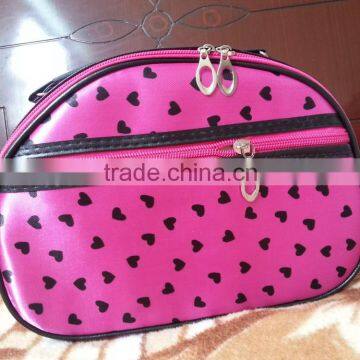 Fashinal Ladies Polka Dot colored nylon cosmetic bag