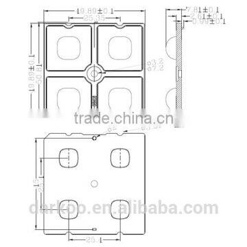 Newest Four Lens in One Bulkhead Lamp Lens DK5050-4H1-90X90 photo-2