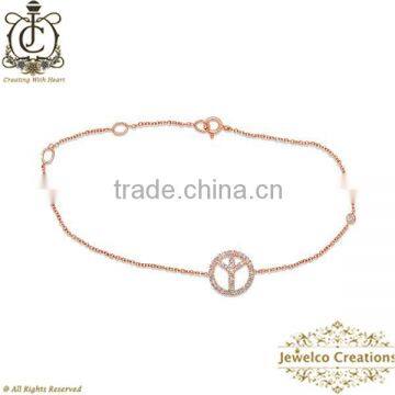 New Design Rose Gold Bracelets. Top Quality Pave Diamond Bracelets Gift For Women. New Jewelry Collations Alibaba