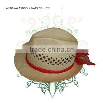 summer straw panama hat for lady