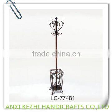 KZ8-06070 Modern Wrought Iron Metal Cloth Standing Model Coat Rack photo-5