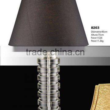 Round block crystal desk lamp