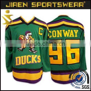 2016 olympic hockey jerseys mighty ducks movie hockey jerseys Sublimation Ice Hockey jersey