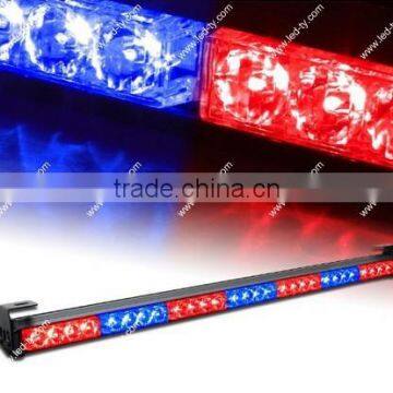 31.5" Red&Blue 7 Modes Traffic Advisor / Advising Emergency Warning Vehicle Strobe Top Roof Light Bar Kit