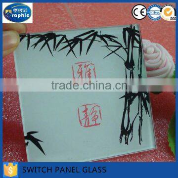 Electric auto dimming flat square tempered switch glass panels