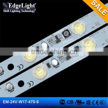 Edgelight high power strip rigid 17mm PCB 470mm in length 24V backlight led light strip made in Shanghai OEM factory