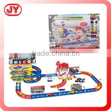 Rail toy car DIY parking lot for racing toys