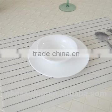 woven vinyl placemats/pvc woven mesh placemats/woven pvc placemats for restaurants