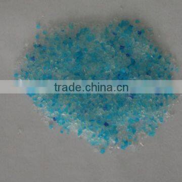 Silica gel cat litter1-8mm white cat litter with 3% blue irregular