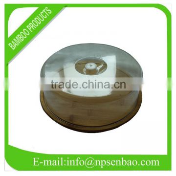 Round bamboo bread box