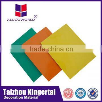 Alucoworld high glossy PE coating sign board of aluminum plastic material composite sheet