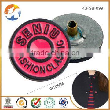 China Black And Red Round Bulk Metal Buttons