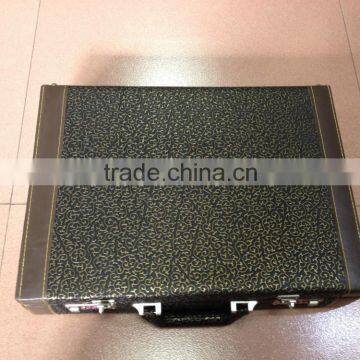 New design stainless steel cutlery set with 72pc leather box brown
