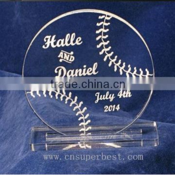 Shenzhen factory clear acrylic trophy with base