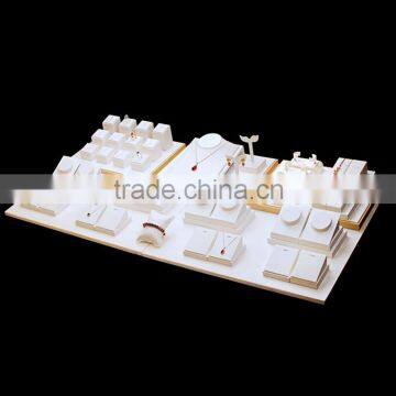 Modern Custom Luxury White Leather Jewellery Display Set                        
                                                Quality Choice