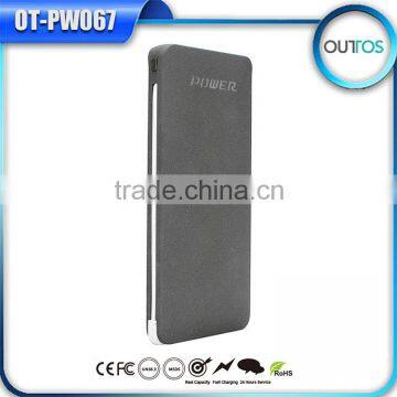 Super Slim Printed Logo Buit-in Cable Powerbank With 4 Power Indicators photo-2