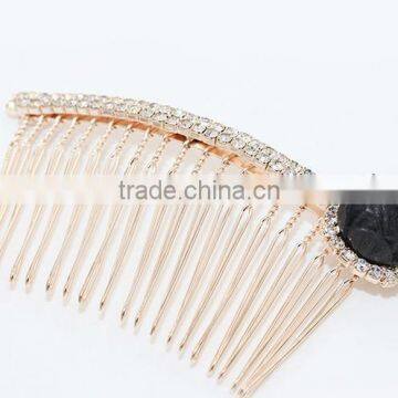 elegant crystal magic flower decorative hair combs for women