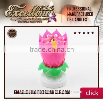 the Most Popular MUSIC Birthday Lotus Flower Candle Export in 2015 photo-4