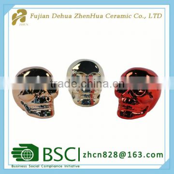 Halloween skull decoration ceramic custom money box