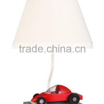 Kids sports car table lamp in boys bedroom