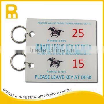 Laser engraved custom qr code key tag with hotel room number