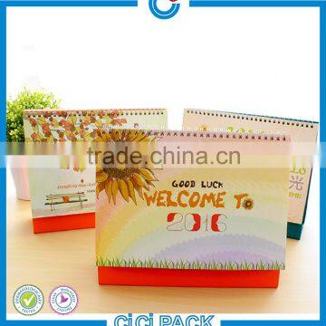 2016 Wholesale beautiful flower arrangment daily desk calendar printing