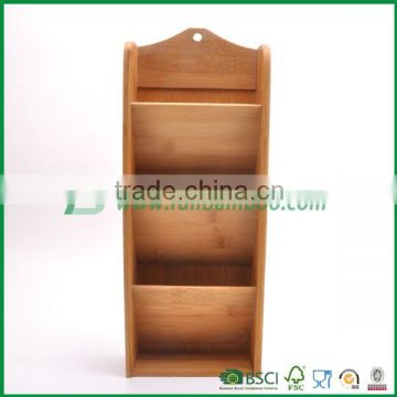 wall mounted bamboo office cubbyhole fuboo magzine rack letter rack