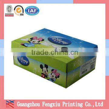 Art Color Printing Unique Carton Kids Baby Paper Shoe Box