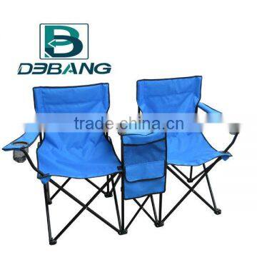 Canvas Portable Folding Double Camping Chair With Pinic Table