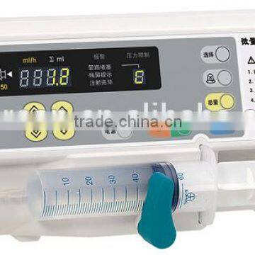 medical syringe pump with built in rechargeable battery