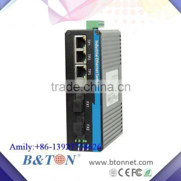 2 port Gigabit SM Dual Fibers+4RJ45 1000M Unmanaged Full Gigabit Industrial Ethernet Switch